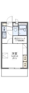 レオパレスセジュール弐番館の間取り画像