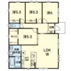 菊陽町原水平屋の間取り画像