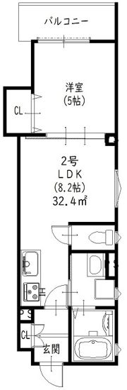 クリエオーレ八雲東の間取り画像