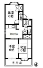 アンジェリーク上東 Aの間取り画像