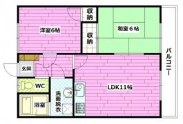 西山本ハイツの間取り画像
