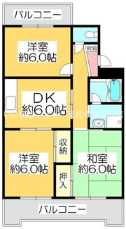鳴瀬マンションの間取り画像