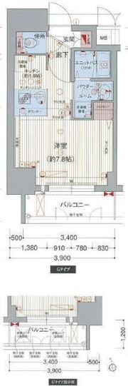 プレサンスNAGOYA桜通ビッグビートの間取り画像