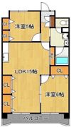 グランドハイツ村上の間取り画像