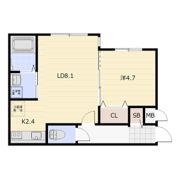 Noble Vista Eni (ノーブル ビスタ エニ)の間取り画像