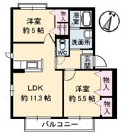 ボナール上安 A棟の間取り画像