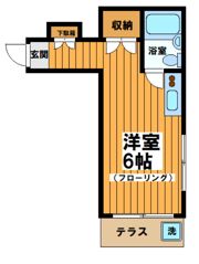 谷田ハイツの間取り画像