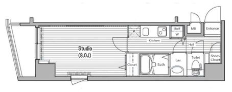 ガラ・ステーション岩本町Southの間取り画像