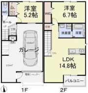 仮称)西之島中屋敷688連家轟の間取り画像