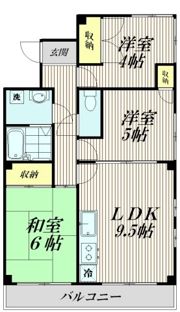カームコート鳴島の間取り画像
