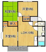 アザレア藤原C棟の間取り画像