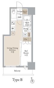 JMFレジデンス浅草橋三丁目の間取り画像