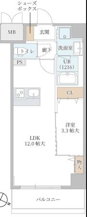 ベルエール江坂の間取り画像