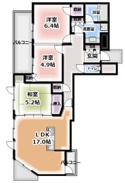サンマークスだいにちサンタワーレジデンスG棟の間取り画像