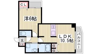 プレサンス三宮フラワーロードの間取り画像