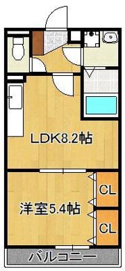 アンプルール クラージュ コルザの間取り画像