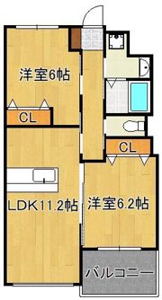 エバーグリーン小倉の間取り画像
