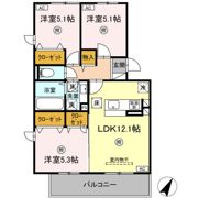 セジュールオッツ長嶺の間取り画像