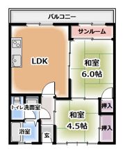 清水谷コーポの間取り画像