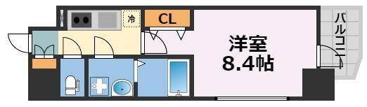 MELDIA CREST TAPP NAMBA-WESTの間取り画像