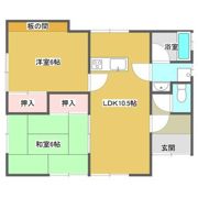西山貸家 D棟の間取り画像
