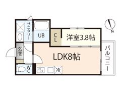 レジデンシャル廿日市駅前の間取り画像