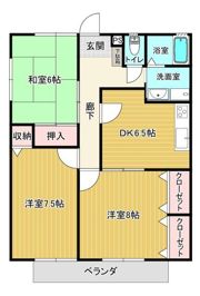 シャトーアルブルAの間取り画像