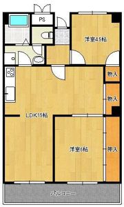コーポ西鳴水の間取り画像