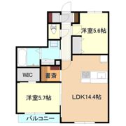 ベレオ竹園の間取り画像