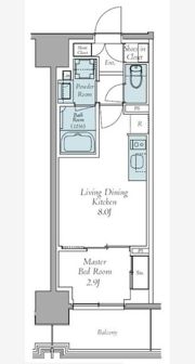 クレストコート東中野の間取り画像