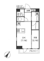アジールコート芝公園の間取り画像