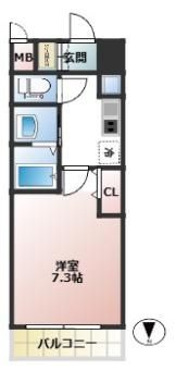 スペーシア江坂広芝町の間取り画像