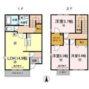リースランド今 A棟の間取り画像