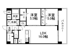エクセルハイム東灘の間取り画像