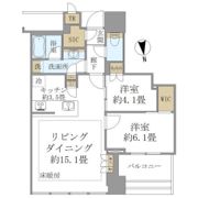 白金ザ・スカイ東棟の間取り画像