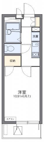 レオパレスグリーンフラットFの間取り画像