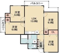 アビタグランデの間取り画像