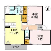 リブェール上野 A棟の間取り画像