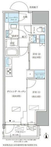 パークアクシス品川天王洲アイルの間取り画像