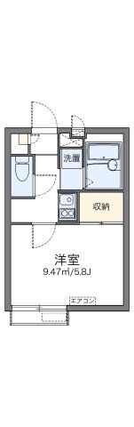 レオパレスクレスト千寿二号舘の間取り画像