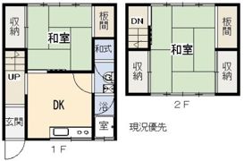 山崎アパート（淞東台団地）の間取り画像