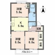 バリュージュ金沢 B棟の間取り画像