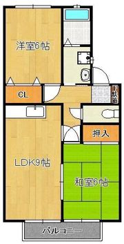 シティべール上上津役の間取り画像