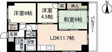 シャルマン財官Ⅱの間取り画像