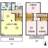 ペアシティ屋島 B棟?B-の間取り画像