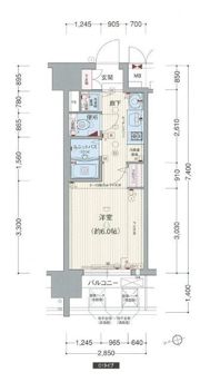 プレサンス上町台東平の間取り画像