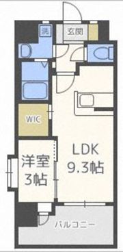 コモテリア渡辺通の間取り画像