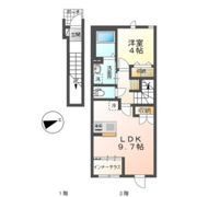 コーポレーヴ高松Ⅰの間取り画像