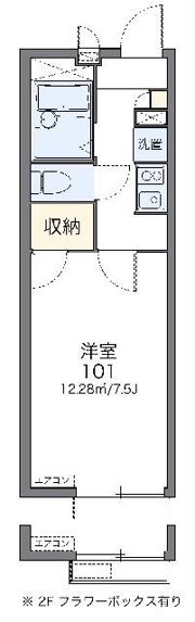 レオパレスフローラ Sの間取り画像