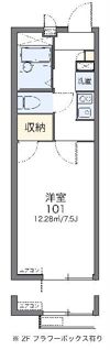レオパレスフローラ Sの間取り画像